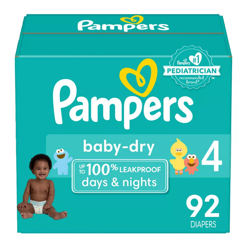 Pampers Baby Dry Diapers Size 4, 92 Ea